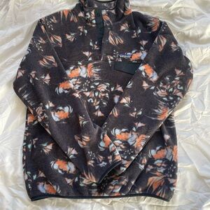 Patagonia Lightweight Synchilla Snap-T Pullover Floral Print Size M